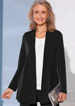 Weich fallende Jersey-Longjacke