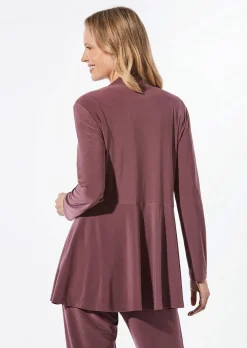 Weich fallende Jersey-Longjacke