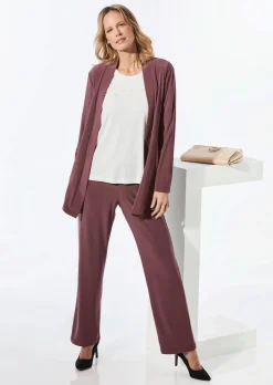 Weich fallende Jersey-Longjacke