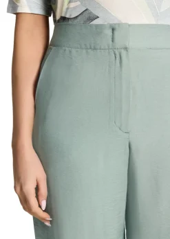 Weite Hose aus schimmernder Viskose