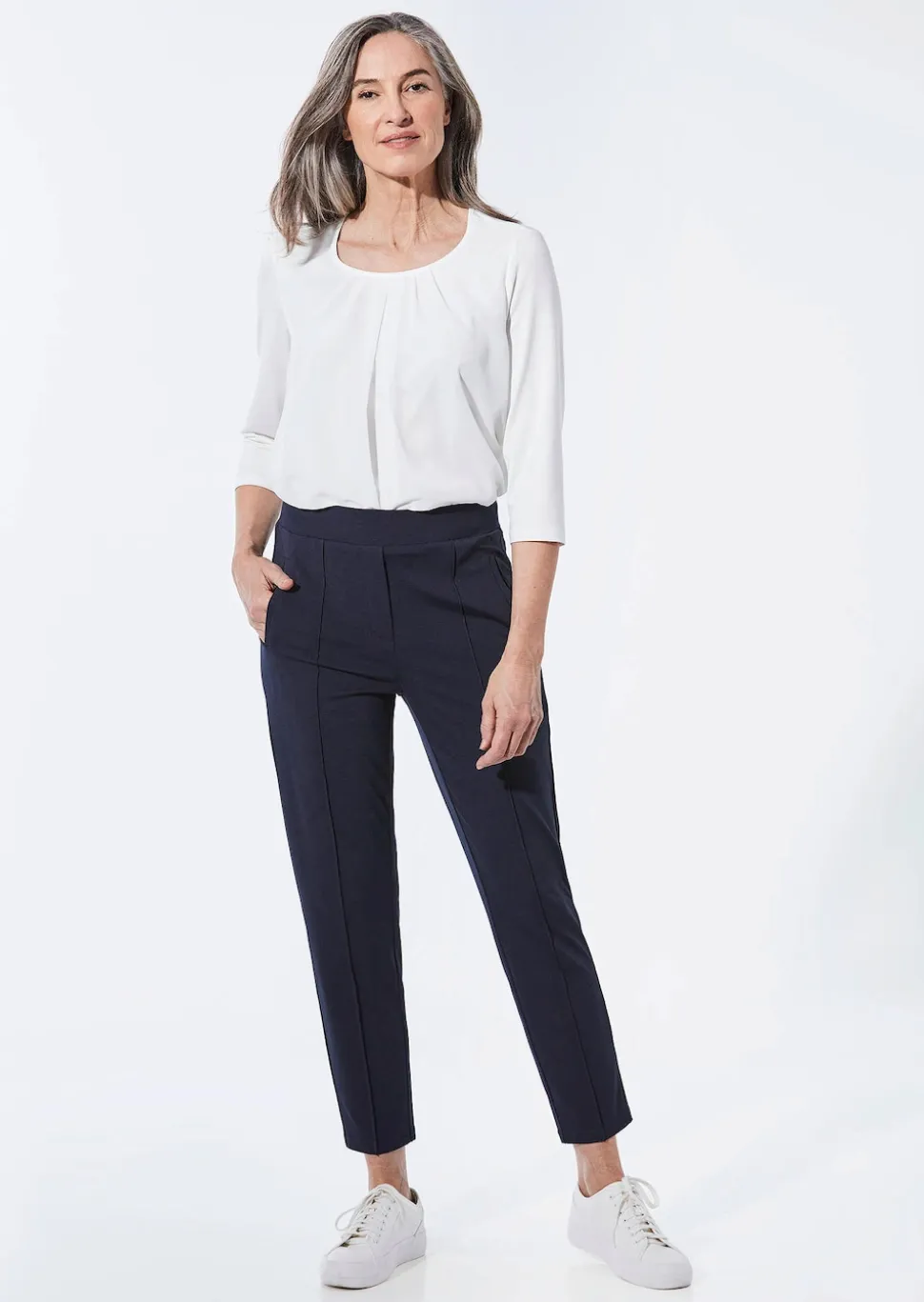 Weite Hose SARA aus Viskose-Jersey