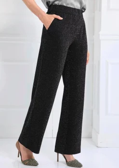 Weite Hose VERA aus glänzendem Jersey