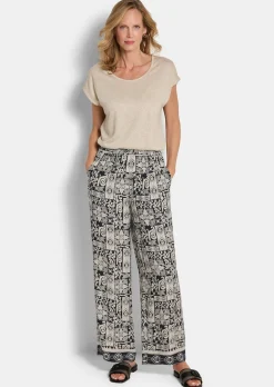 Weite Hose VERA aus Viskose-Satin