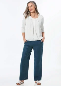 Weite Hose VERA mit leichtem Glanz