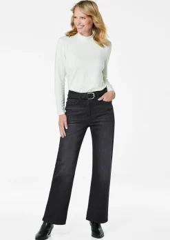 Weite Jeans VERA aus Stretch-Denim
