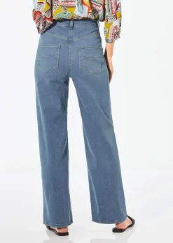 Weite Jeans VERA aus Stretch-Denim