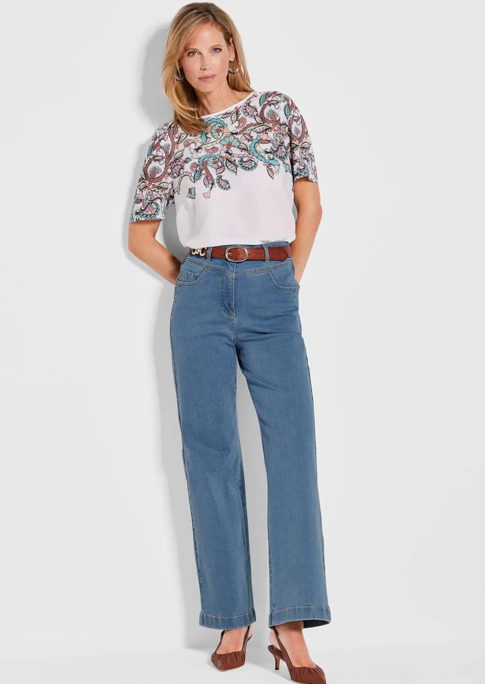Weite Jeans VERA mit Formbund