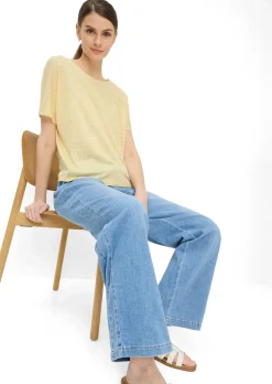 Weite Schlupfhose in leichter Denim-Qualität