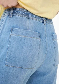 Weite Schlupfhose in leichter Denim-Qualität