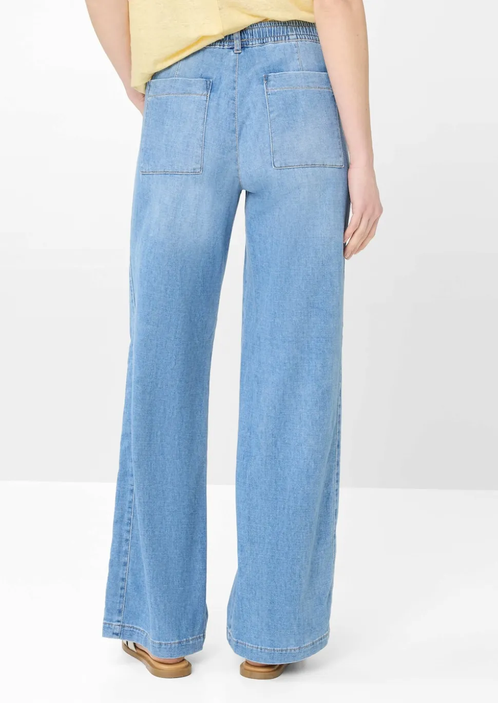 Weite Schlupfhose in leichter Denim-Qualität