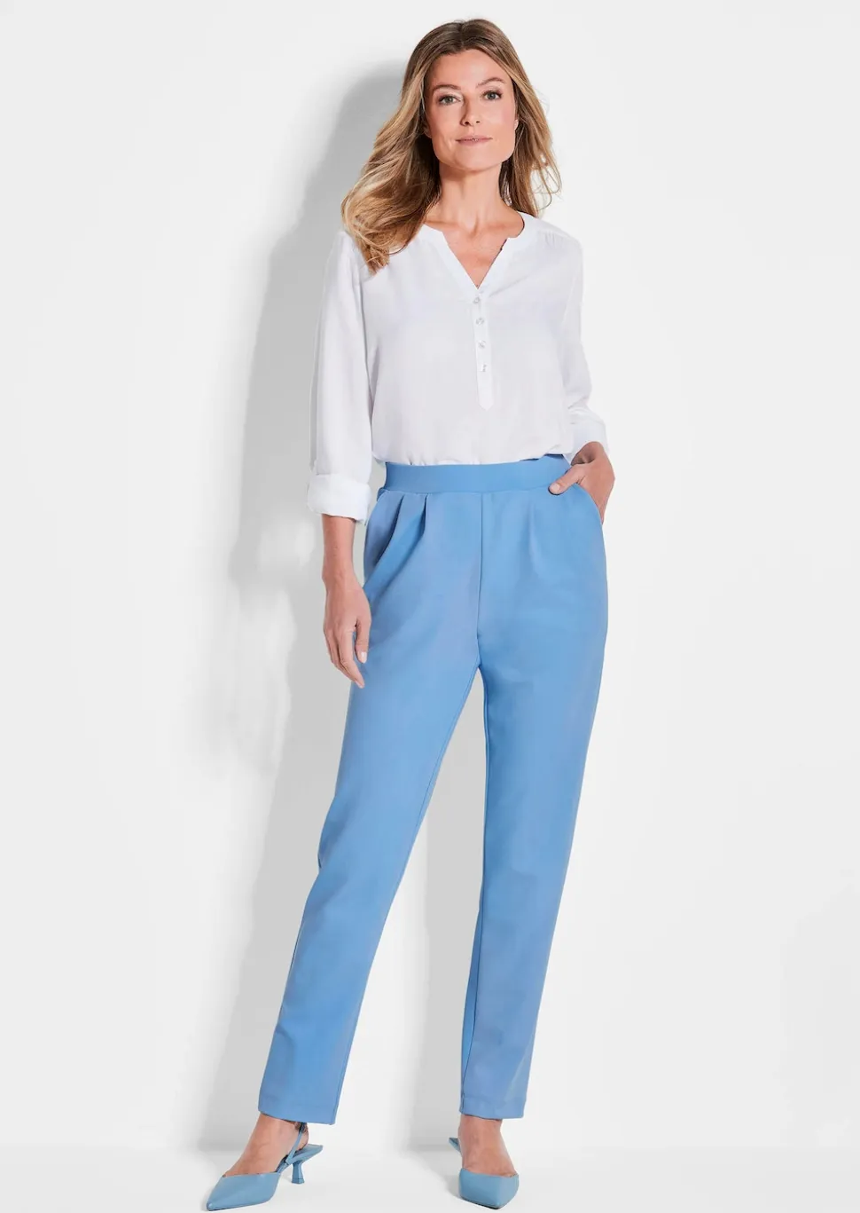 Weite Schlupfhose SARA in Krepp-Qualität
