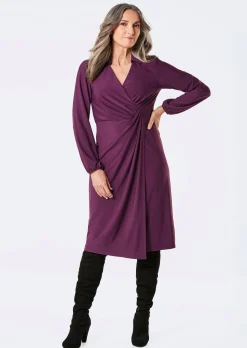 Wickelkleid mit Hemdkragen