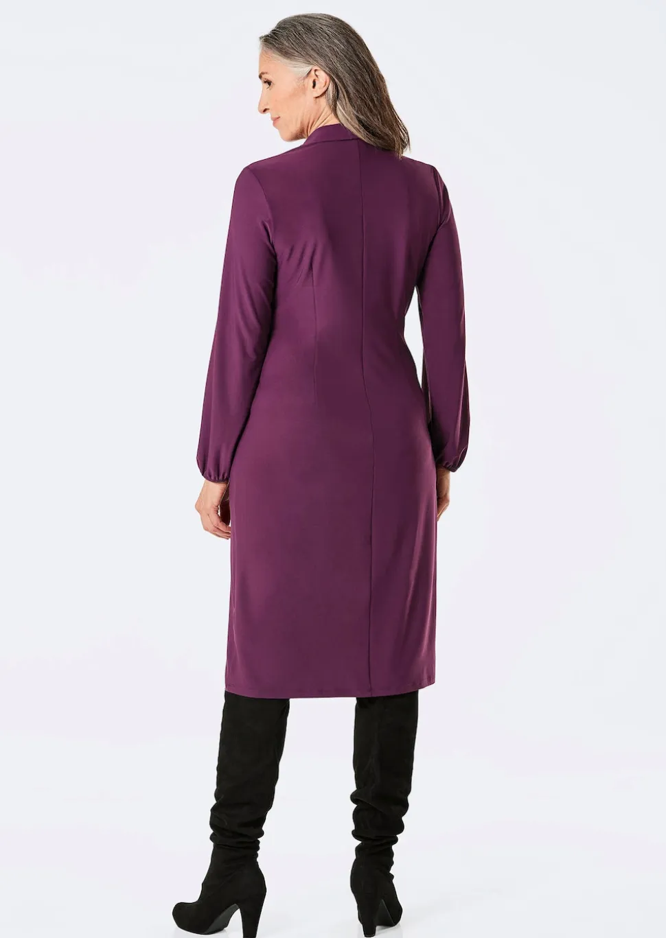 Wickelkleid mit Hemdkragen