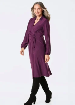 Wickelkleid mit Hemdkragen