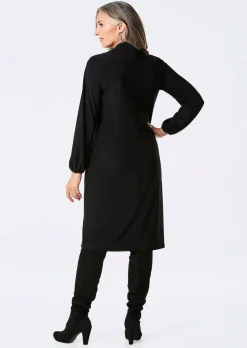 Wickelkleid mit Hemdkragen