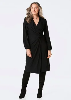 Wickelkleid mit Hemdkragen