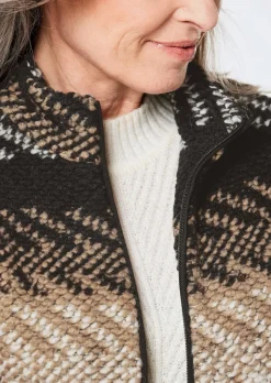 Wolljacke mit Jacquardmuster
