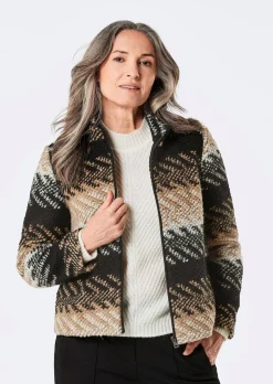 Wolljacke mit Jacquardmuster