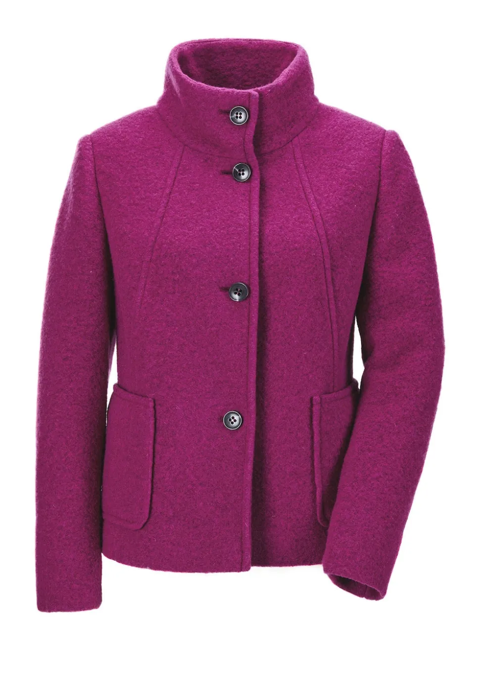 Wollmix Jacke mit Stehkragen