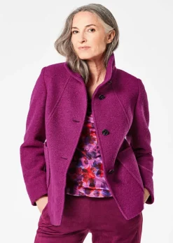 Wollmix Jacke mit Stehkragen