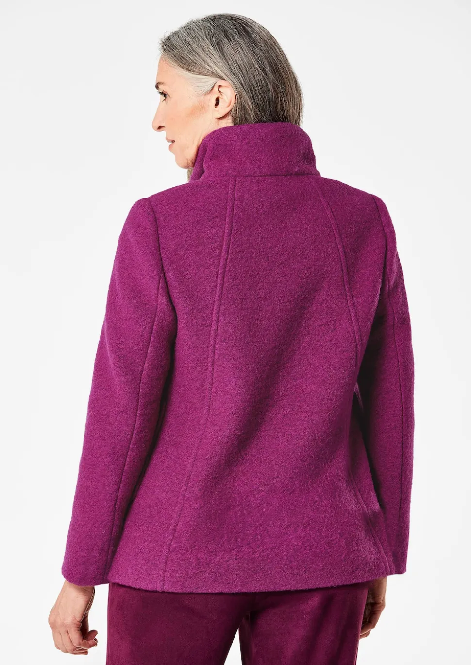Wollmix Jacke mit Stehkragen