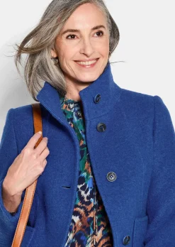 Wollmix Jacke mit Stehkragen
