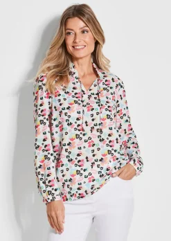Zeitlose Bluse mit einzigartigem Druck
