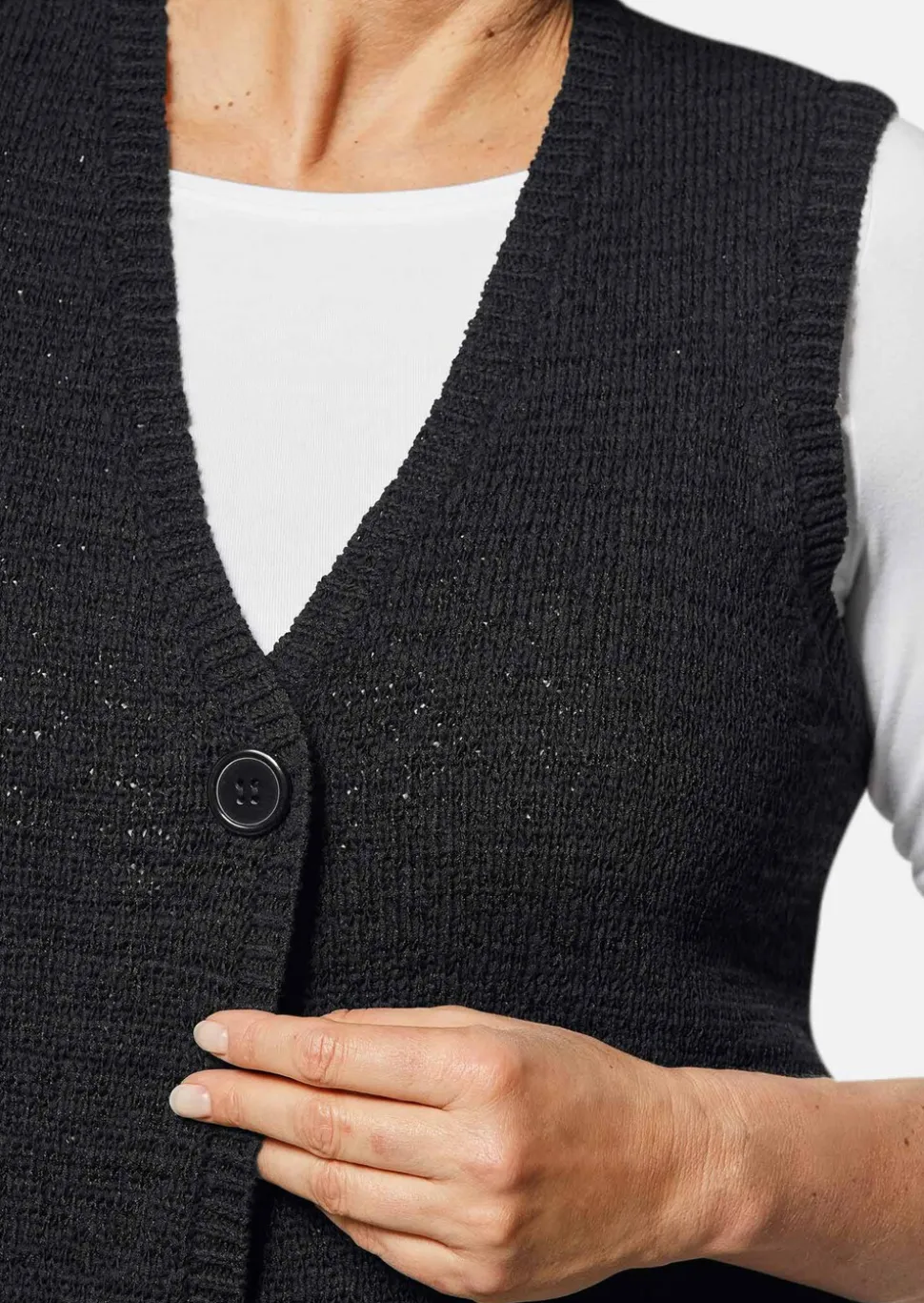 Zeitlose Strickweste mit V-Ausschnitt
